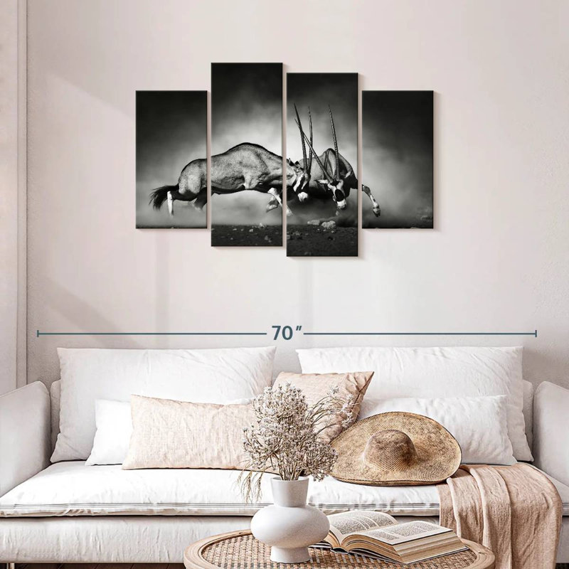 Brampt Fighting Oryx, 27" H x 43" W