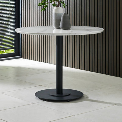 Luca Stone Top Metal Base Dining Table