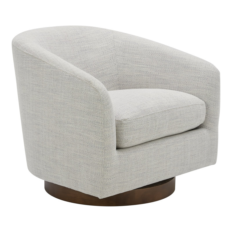 Fauteuil club pivotant en polyester 31 po., Ivoire