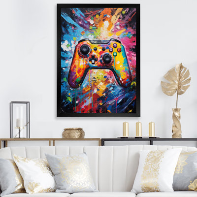Coloré jeu vidéo rétro - art mural jeux vidéo