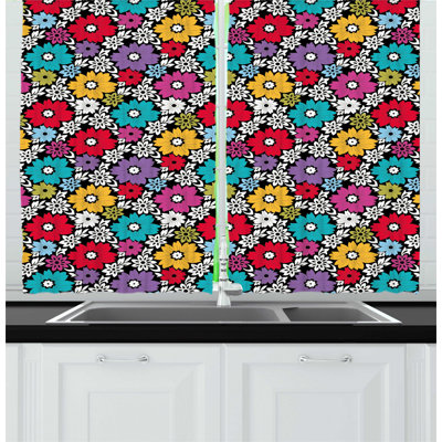 Floral Kitchen Curtain