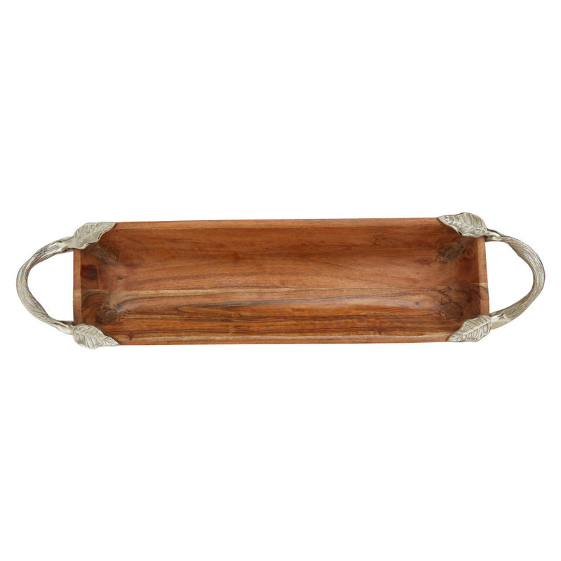 Alpen Home Deiter Wood Tray, 9cm H x 17cm W x 54cm D