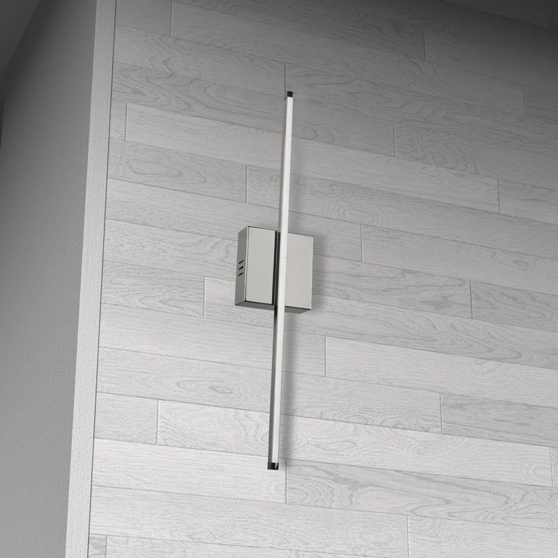 Bryanne Steel LED Wallchiere, Polished Chrome