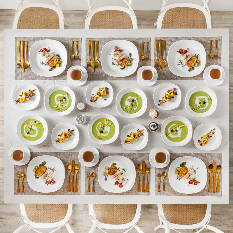 Esmer 30 Piece Glass Dinnerware Set - Service for 6