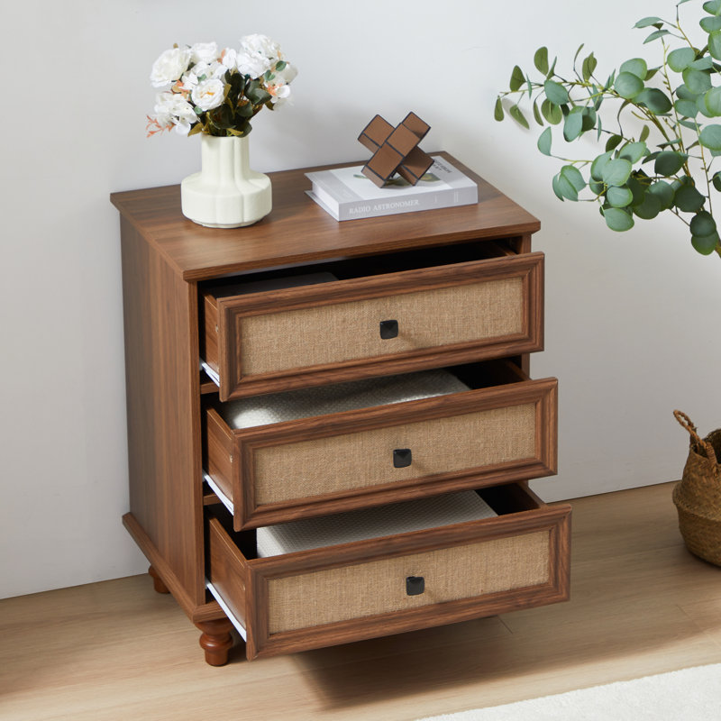 3 - Drawer Accent Chest, Walnut
