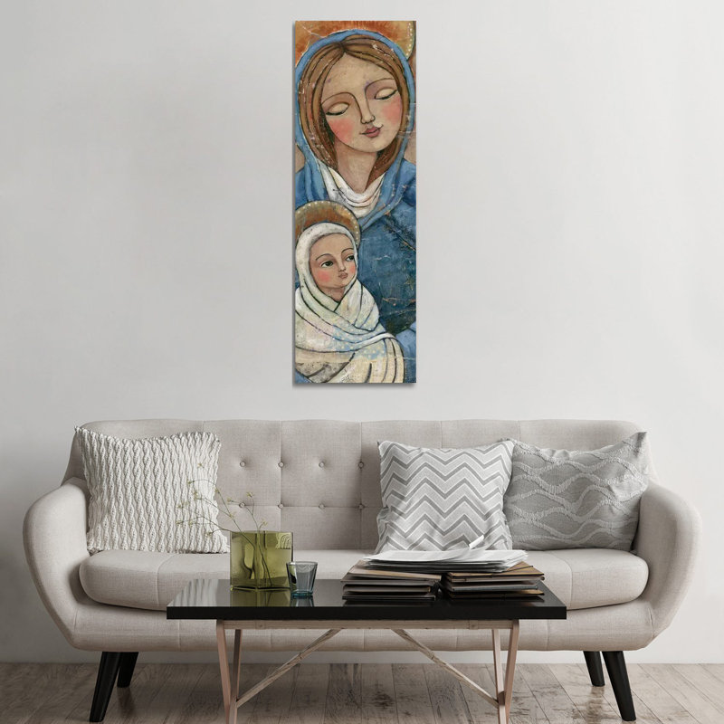 Mary Jesus by Teresa Kogut - Panoramic Painting on Canvas, 152.4 cm H x 50.8 cm W x 1.91 cm D, Wrapped Canvas