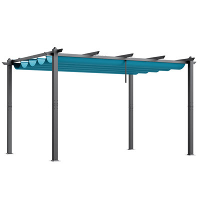 Pergola d'extérieur rétractable avec auvent en aluminium