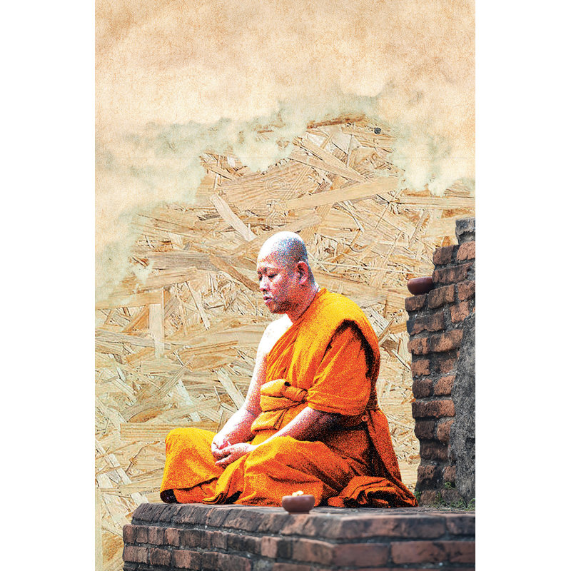Yoga - No Frame Print on Wood