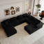 Canapé modulaire moderne en mousse de velours côtelé Compression Sectionals