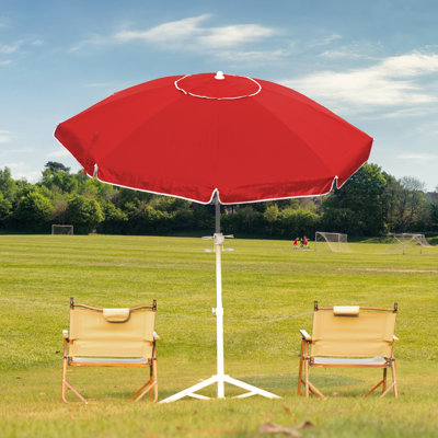 6.5 Ft Patio Tilt Beach Umbrella With Carrying Bag