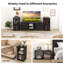 Ensemble de 4 cubes de rangement empilables, organisateur de rangement pour la maison avec dispositif anti-basculement, noir