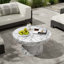Table basse en faux marbre
