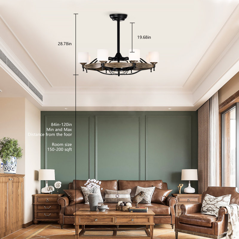 Ventilateur de plafond 33 "avec bougies