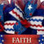 Couronne patriotique Faith Friends Family