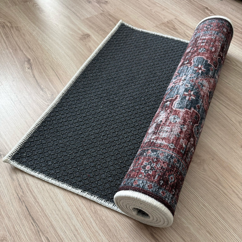 Custom Size Slip Resistant Mahal Design Rug Runner by Feet, Runner 2'1" x 12'