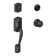 Camelot Handleset with Single Cylinder Deadbolt and Georgian Door Knob and Rosette