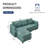 Zendajas 85" Curved Arm Sofa & Chaise With Storage Ottoman-196108633