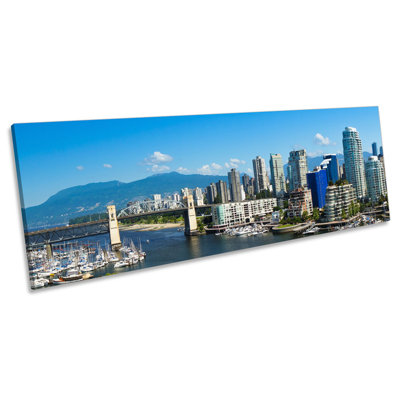 Vancouver Canada Skyline - Wrapped Canvas Panoramic Art Prints