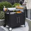 Station de gril d'extérieur avec ouverture pour tuyau de gaz et armoire de rangement OuterMust