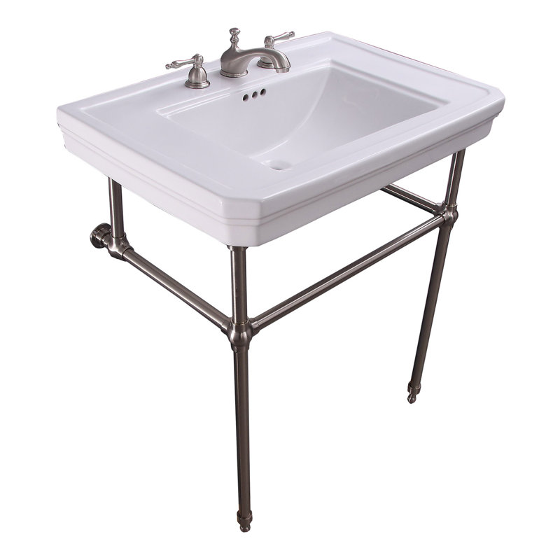 Barclay 21'' White Vitreous China Rectangular Bathroom Sink with Overflow
