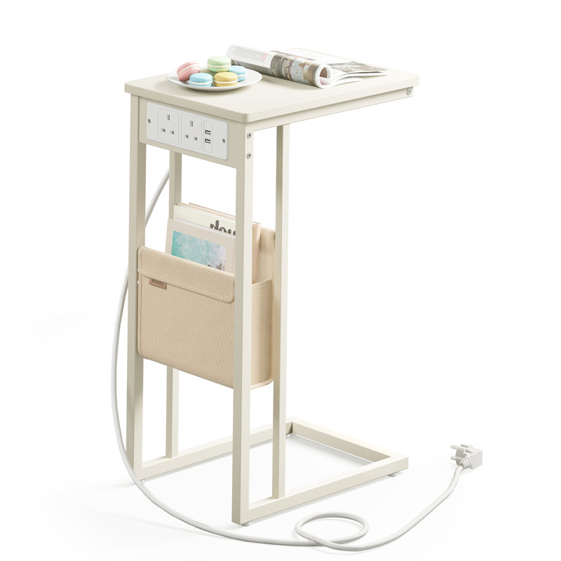 End Table, White, White