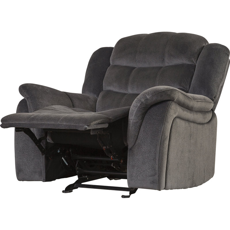 Fauteuil inclinable Texian, Polyester bleu-gris