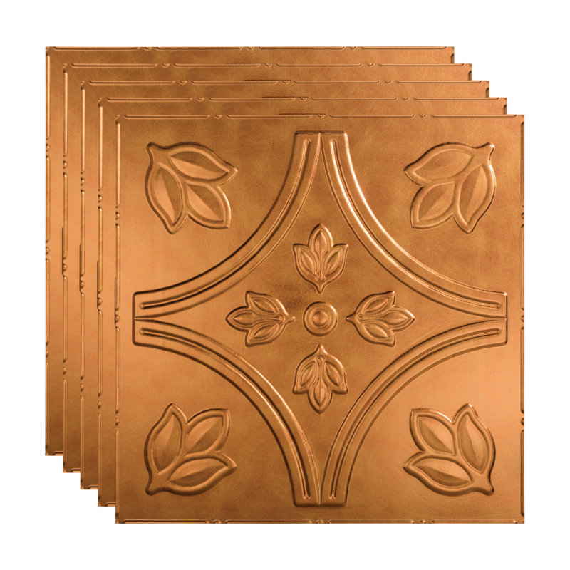 Panneau de plafond décoratif décoratif en vinyle style traditionnel 5 pi x 2 pi FASÄDE, Bronze antique