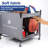 Freestanding Sports Rack, Ball Storage Cart, Lockable Ball Organizer Basket, Elastic Straps, Wheels