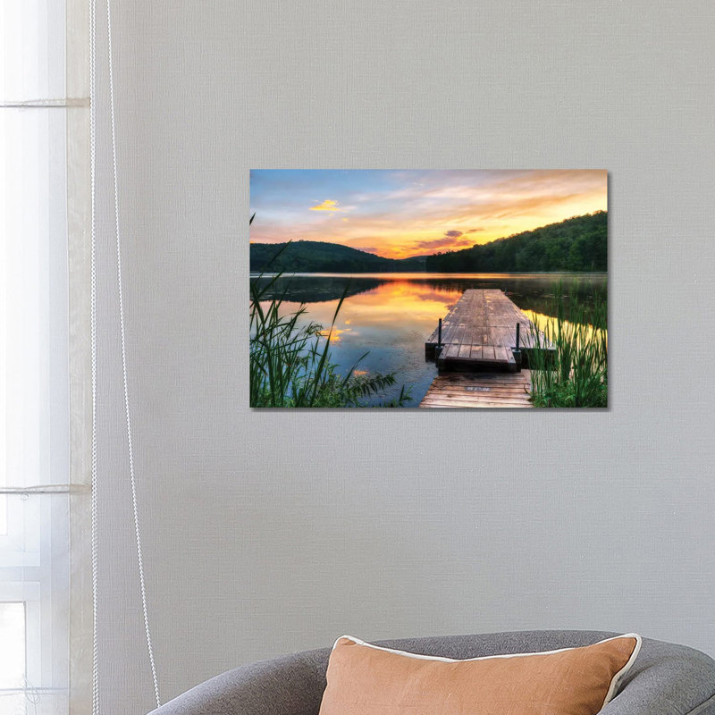 «Fishing Spot» par David Gardiner, impression sur toile tendue, H 18 po x l 26 po x P 1,5 po