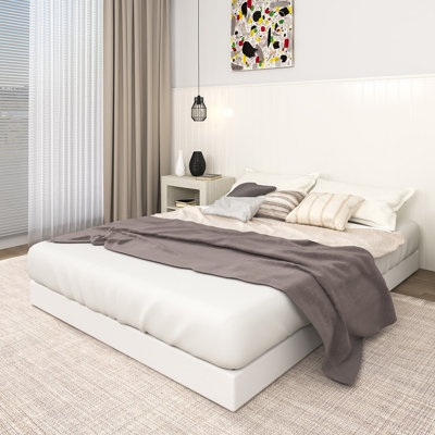 Box Spring King, 7 Inch High Metal King Box Spring Only, Heavy Duty Mattress Foundation With Fabric Cover, Easy Assembly