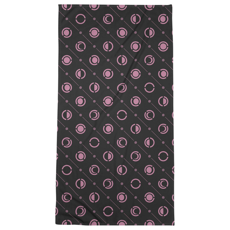 Serviette de bain Classic, Noir/rose