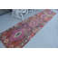 Tapis turc rétro rose Anatolian Herki: tapis de chambre antique tissé à la main