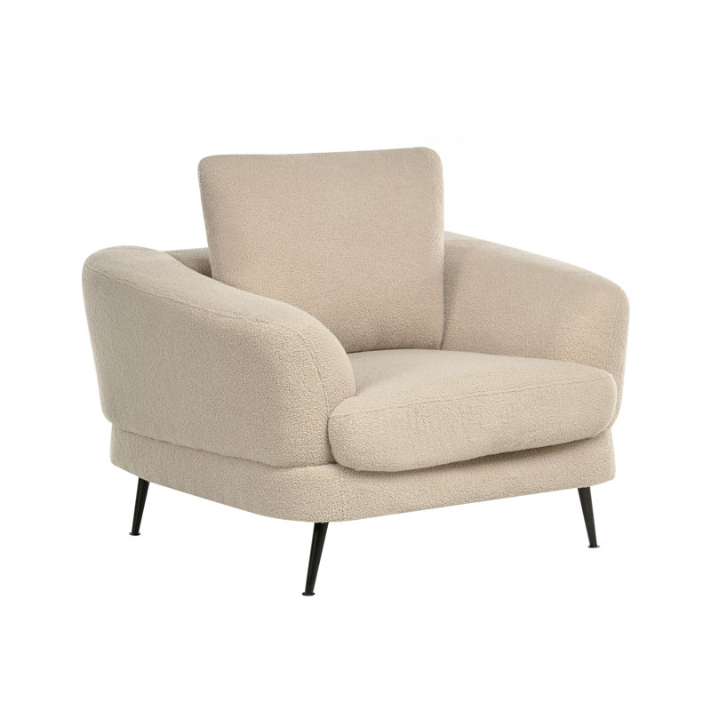 Lemelle Upholstered Armchair, KJAER Beige Boucle