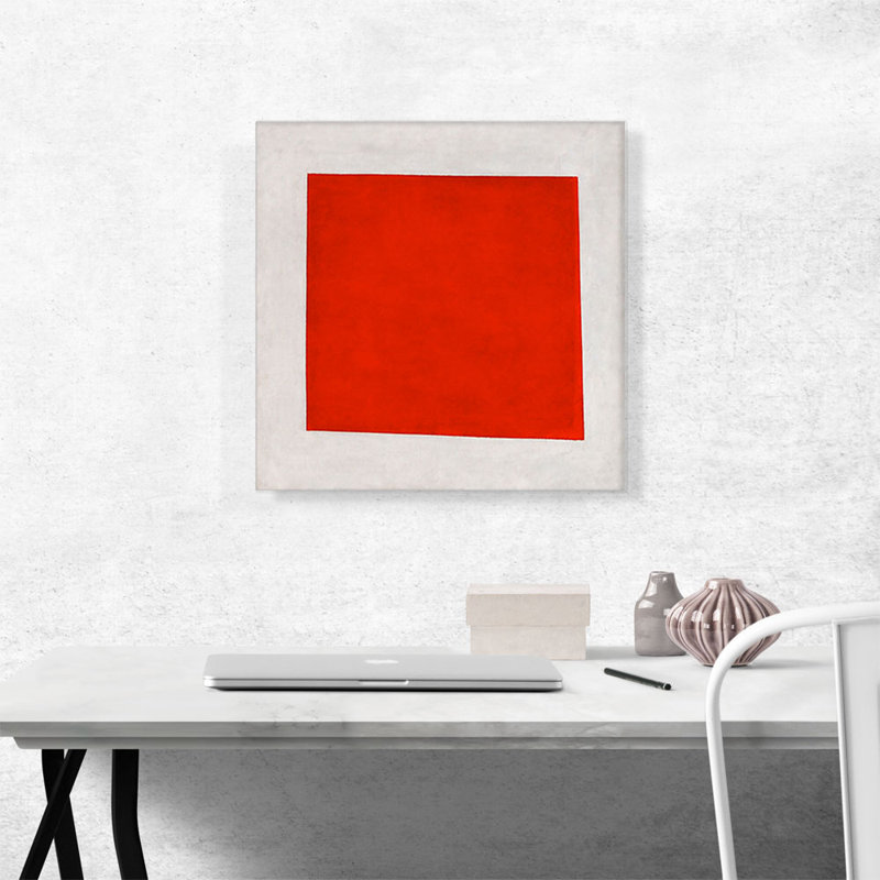 «Red Square 1915» par Kazmir Malevich, reproduction d'art sur toile tendue, H 18 po x l 18 po x 1,5 po