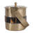 Sleek Metal Bar Ice Bucket with Steel Handle & Lid for Home Bar Accessories - Elegant Cocktail Bar Tool Set for Dining Entertaining - 7", Gold & Black