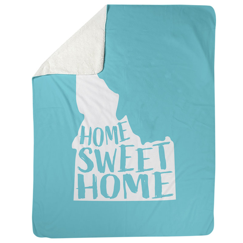 Jeté en polaires pour idaho home, l 52,5 po x L 62,5 po, Bleu sarcelle