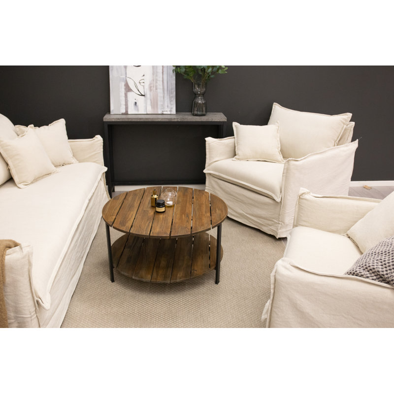 Hammons 80cm Solid Wood Top Console Table