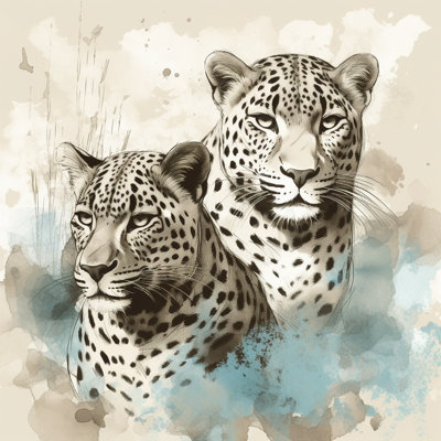 Leopard Bedding Animals Duvet Cover Beige