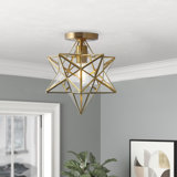 Clear Glass Semi Flush Mount
