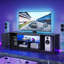 160cm LED TV Stand for TVs up to 70", Gaming Entertainment Center with PS5 Storage