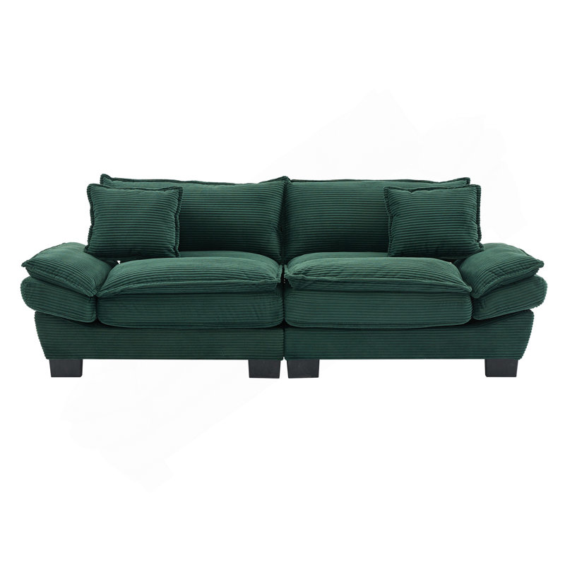 Canapé-lit Corduroy, Vert