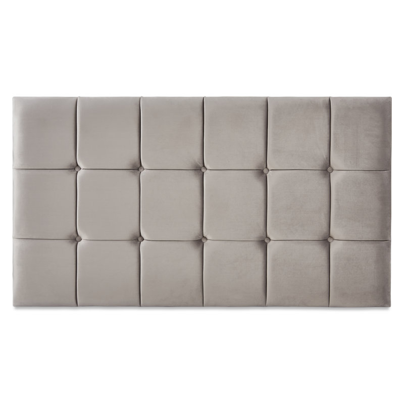 Brickey Upholstered Velvet Headboard, Small Single (2'6), Silver