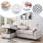 Latitude Run® 91.5 " Modern Shariff Reversible Chenille Upholstered Sleeper Sectional Sofa with Storage Chaise-1938120677