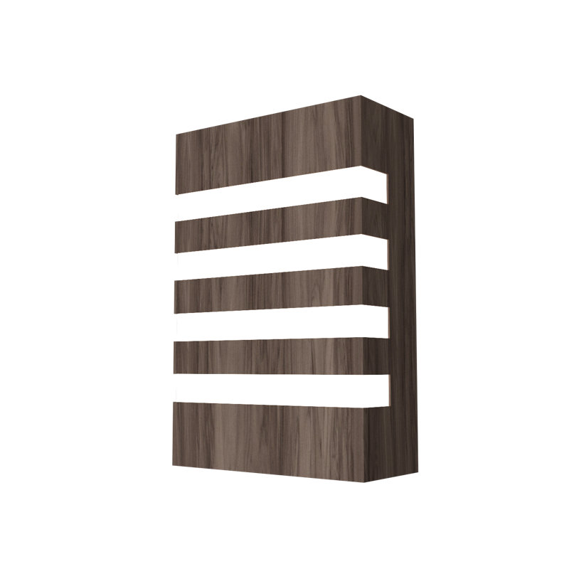 LED Flush Mounted Sconce, American Walnut