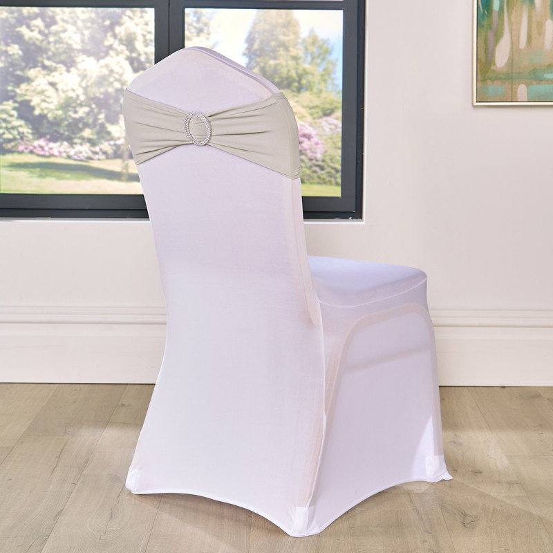 17 Stories Chair Cover Band, Silver