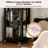 4 All Rotating Bookshelf With 360 Wheels, Easy Assembly, Design, White Color, Small Footprint And High Space Efficiency Book Rack Large Size, Black Smooth Rotation For Access-122505499