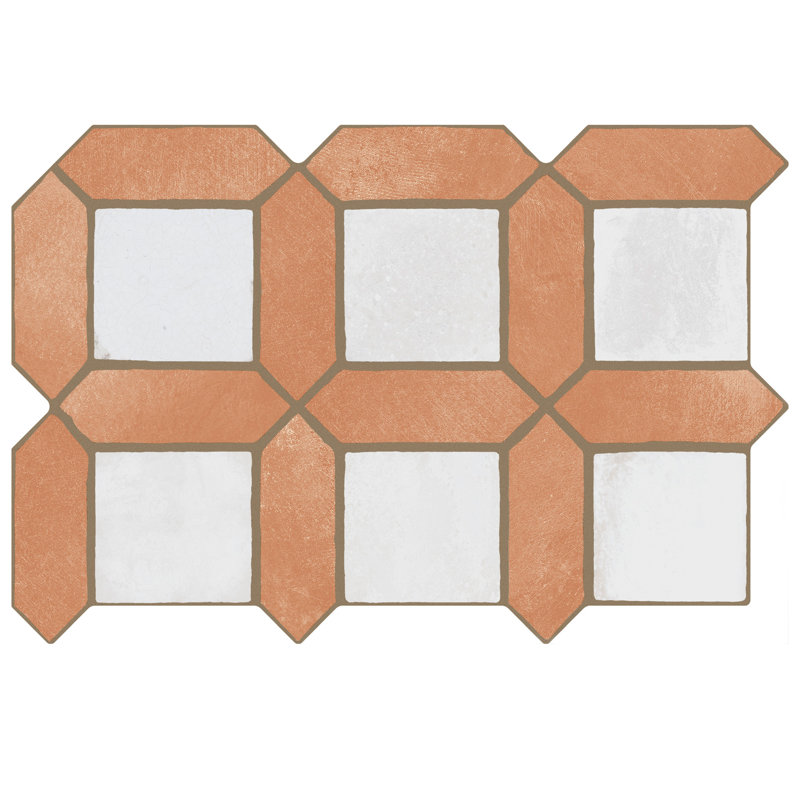Picket Arenta 14-5/8 In. X 22-1/2 In. Porcelain Floor And Wall Tile, Tan/White