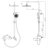 9" Exposed Tub and Shower System with Adjustale Tub Spout, Height-Adjustable Slide Bar, Rain Shower Head, Wall Mount Shower Faucet Set-98150157