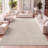 Alaiha High-Low Minimalist Curve Geometric Beige/Cream Indoor/Outdoor Rug-241946373