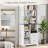 71" Tall Freestanding Kitchen Pantry Cabinet with Microwave Stand, 2 Drawers, Adjustable Shelves, Magnetic Doors & Anti-Tip Safety Design